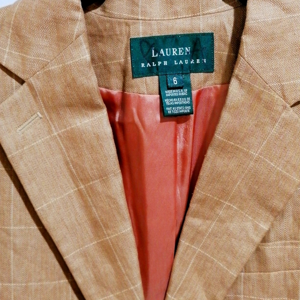 Lauren Ralph Lauren Tan Sport Coat with Textured Fabric